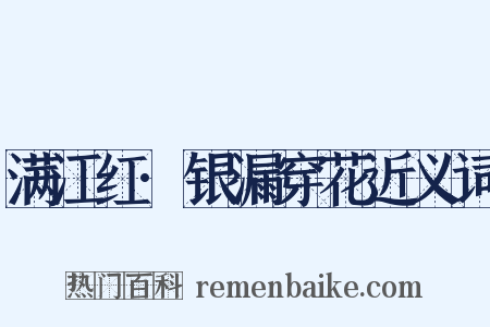 满江红·银漏穿花近义词是什么意思的图片